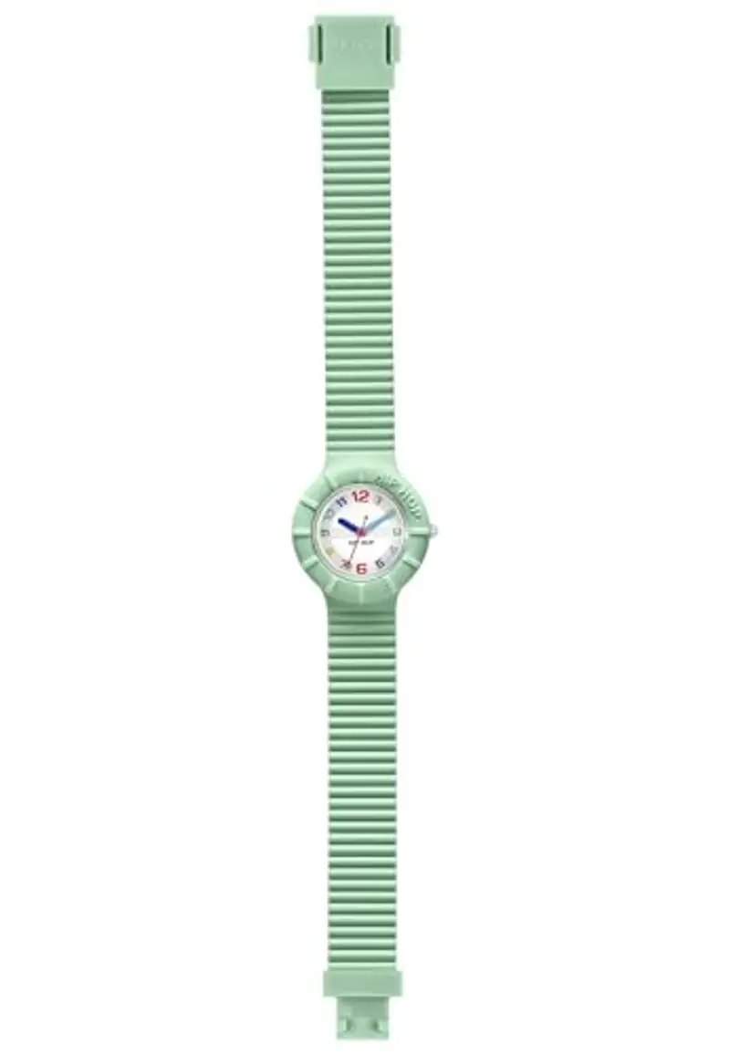 Hip Hop, Numbers Collection, Orologio Donna Light Green, con Cinturino in Silicone Intercambiabile, Pratica Chiusura,