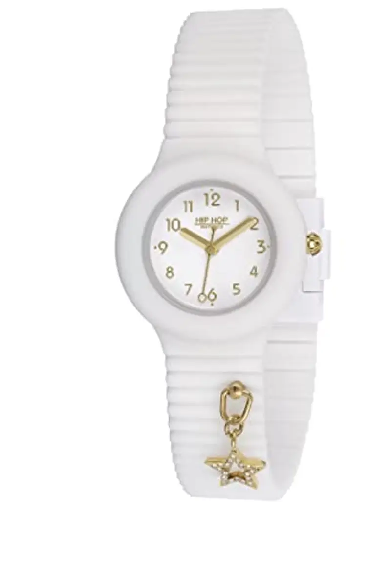 HIP HOP, Orologio Donna Collezione Dancing in the Light HWU1088, Only Time - Movimento al Quarzo 3H, Cinturino in Silicone e Chiusura con Bottone di Sicurezza, Colore Bianco miniatura 3