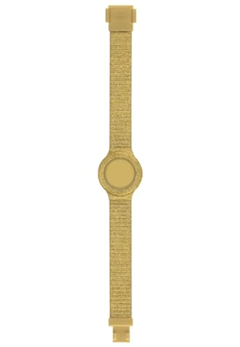 HIP HOP Orologio DONNA SPARKLING MANIA quadrante MONO-COLORE BIANCO e CINTURINO SILICONE ORO HBU0968