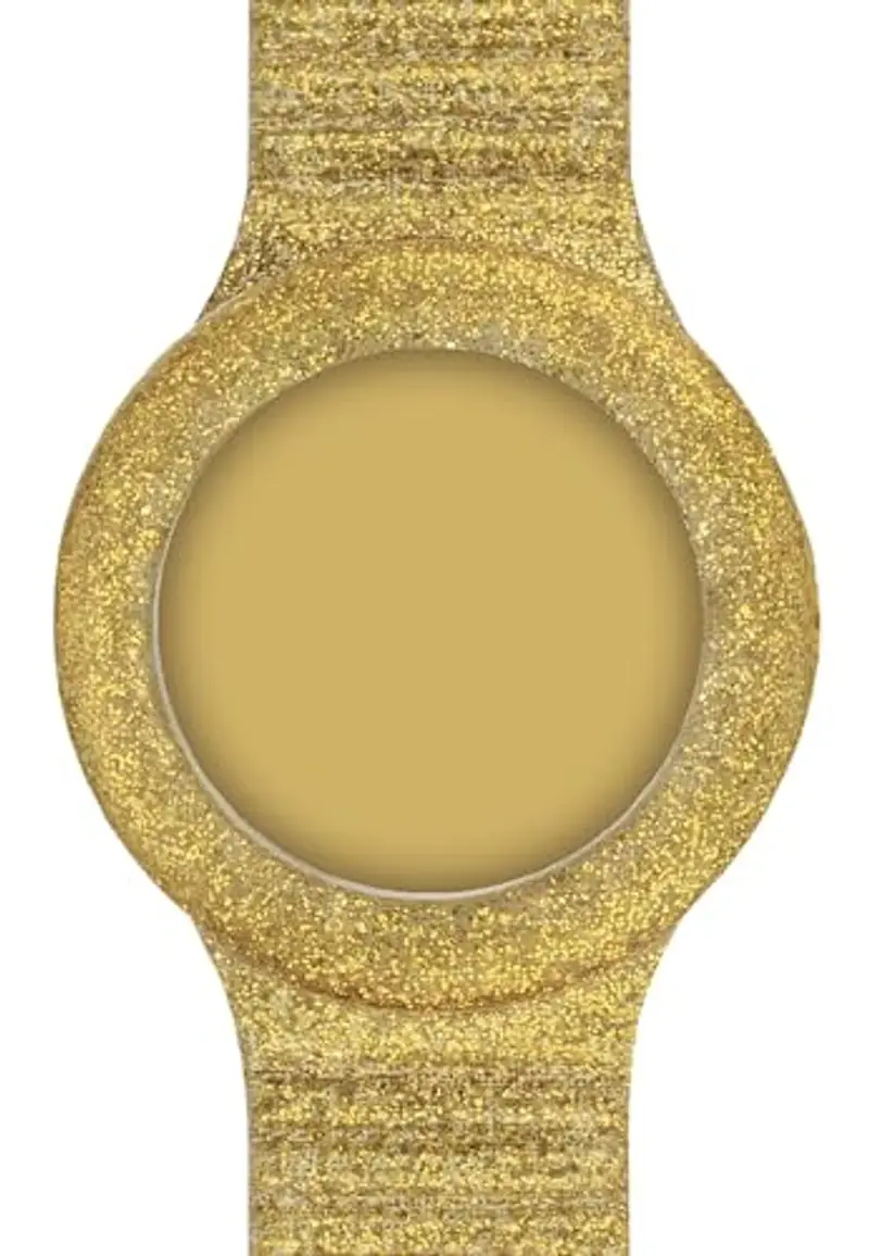 HIP HOP Orologio DONNA SPARKLING MANIA quadrante MONO-COLORE BIANCO e CINTURINO SILICONE ORO HBU0968 miniatura 2