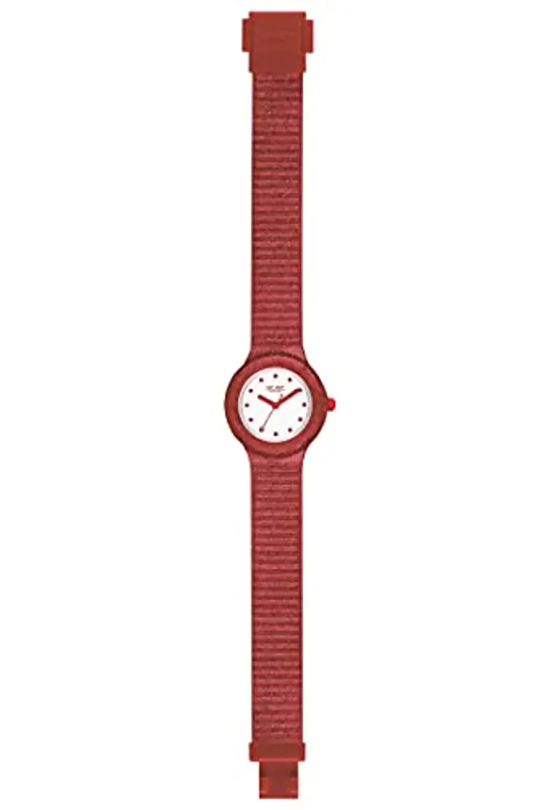 HIP HOP Orologio DONNA SPARKLING MANIA quadrante MONO-COLORE BIANCO movimento QUARZO e CINTURINO SILICONE ROSSO HWU1023