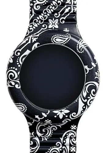 HIP HOP Orologio HBU1051 DONNA BANDANA quadrante MONO-COLORE BIANCO e CINTURINO SILICONE STAMPATO NERO miniatura 2