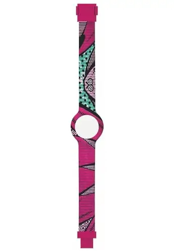 HIP HOP Orologio HBU1143 DONNA WAX BLOCK quadrante MONO-COLORE BIANCO e CINTURINO SILICONE CON TESSUTO MULTICOLORE miniatura 3