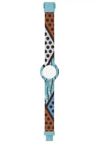 HIP HOP Orologio HBU1144 DONNA WAX BLOCK quadrante MONO-COLORE BIANCO e CINTURINO SILICONE CON TESSUTO MULTICOLORE