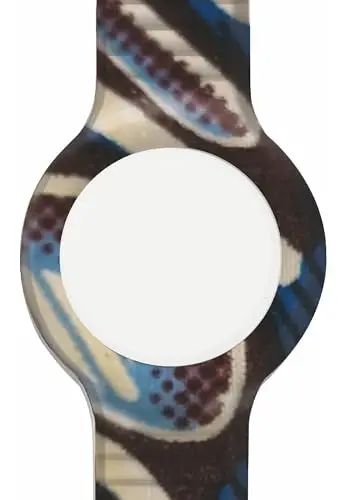 HIP HOP Orologio HBU1147 DONNA WAX BLOCK quadrante MONO-COLORE BIANCO e CINTURINO SILICONE CON TESSUTO MULTICOLORE miniatura 2