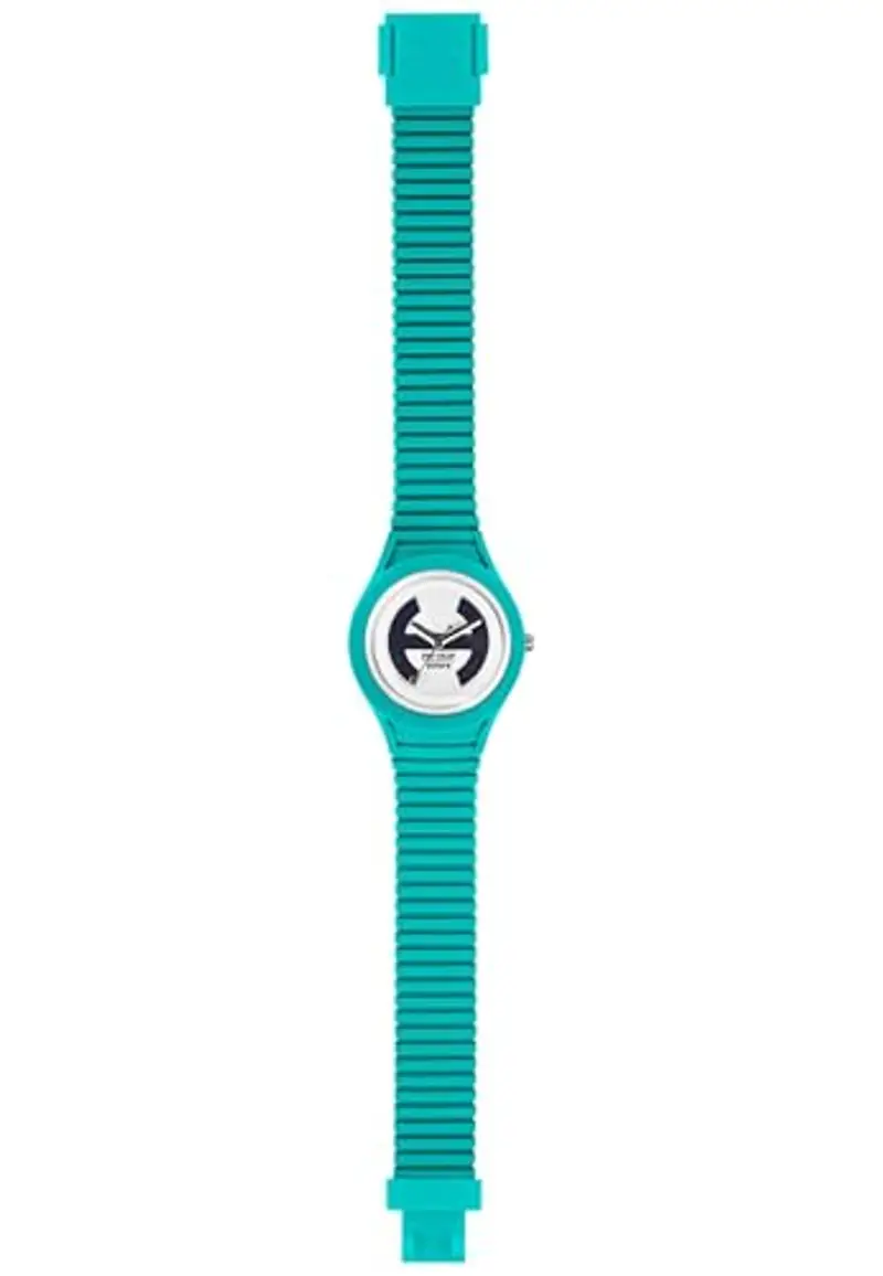 HIP HOP Watches - Orologio da Donna Orchid Bouquet HWU0540 - Collezione Solare - Cinturino in Silicone - Impermeabile 5 ATM - Cassa 34mm - Verde Acqua