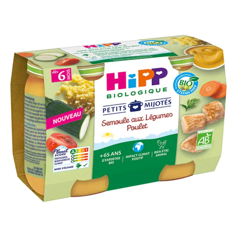 Petits Mijotés - Semola di Verdure Pollo - Da 6 Mesi - BIO 2X190G