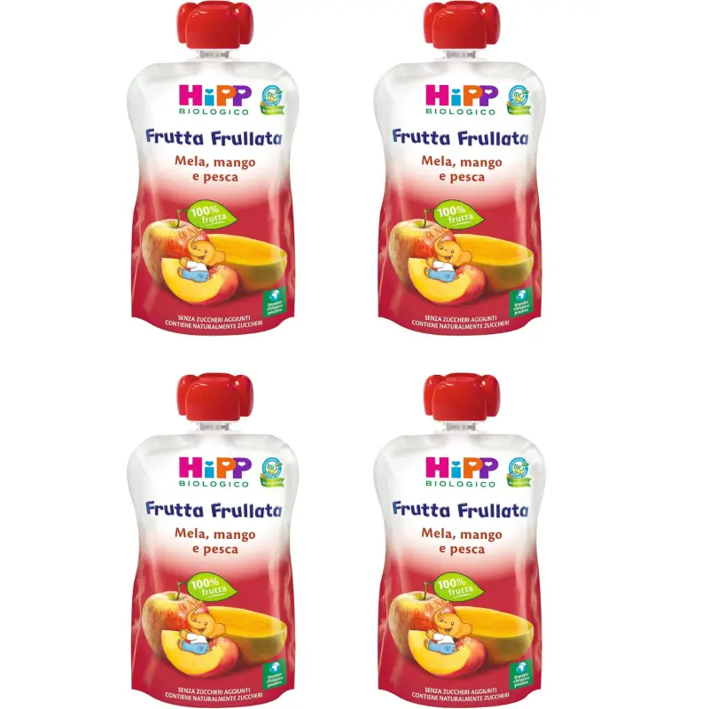 Sapori del Mondo - Banane Pere Mango - Da 6 Mesi - BIO 4X100G