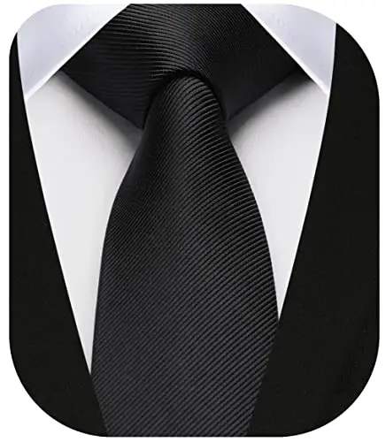 HISDERN Cravatte Uomo Nero 2741534 miniatura 3