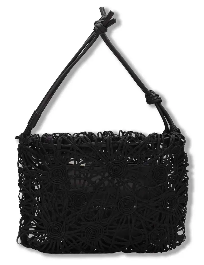 Borse morbida con coulisse in tessuto nero Donna BV264728 BLACK