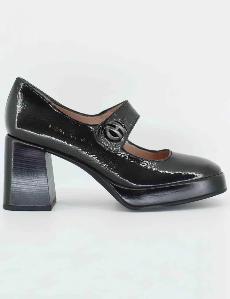 Decollete in pelle grigia con cinturino Donna HI254305 C001