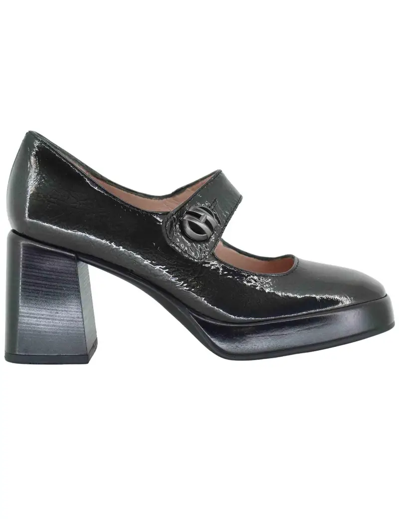 Decollete in pelle grigia con cinturino Donna HI254305 C001