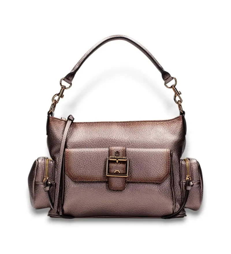 per donna BI254140 Borsa Samba Met Bronze (OSFA), Casual, Poliuretano, Bronzo
