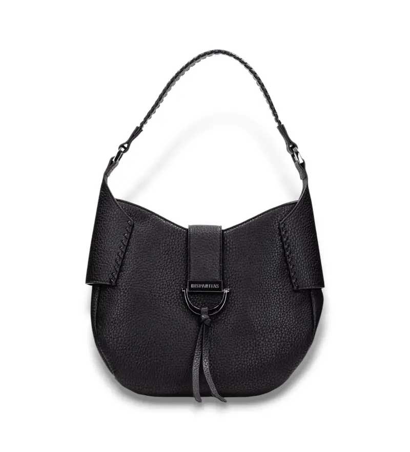 per donna. BI254147 Borsa magnetica rotonda nera (OSFA), Nero, Casual, Poliuretano