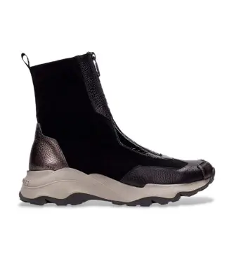 per donna CHI254321 Sneakers Nepal Bolmet in pelle nera (38), Nero, 3 a 5cm, Cerniera, Casual