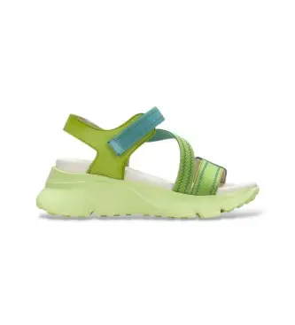 per donna CHV243459 Sandali in pelle Cervo Sport verde (36), 3 a 5cm, Velcro, Casual