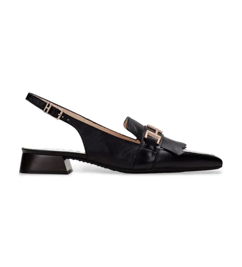 per donna. CHV253817 Scarpe in pelle nera Dali (36), Nero, 1 a 3 cm, 3 a 5cm, Nessuno, Fibbia, Casual