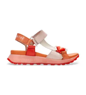 per donna CHV253896 Sandali in pelle corallo Maui (36), 3 a 5cm, Velcro, Casual