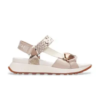per donna CHV253896 Sandali in pelle Maui color talpa (37), 3 a 5cm, Velcro, Casual, Taupe