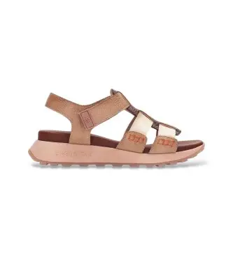 per donna CHV264624 Sandali in pelle Boleromet con cinturini marroni (36), Marrone, 3 a 5cm, Velcro, Casual