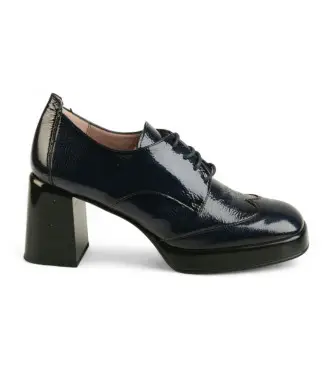 per donna HI243661 Mocassini in pelle blu navy puliti (40), 5 a 8cm, Stringhe, Casual