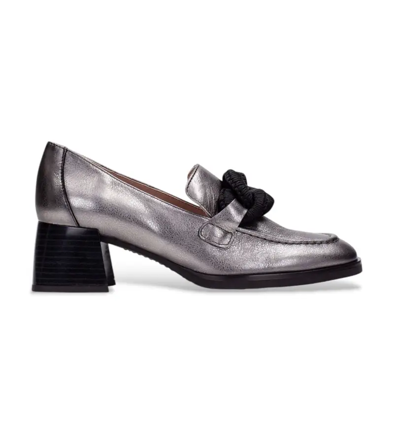 per donna. HI243703 Scarpe in pelle argentata di Minorca (37), Argento, 3 a 5cm, Nessuno, Casual, Da sera