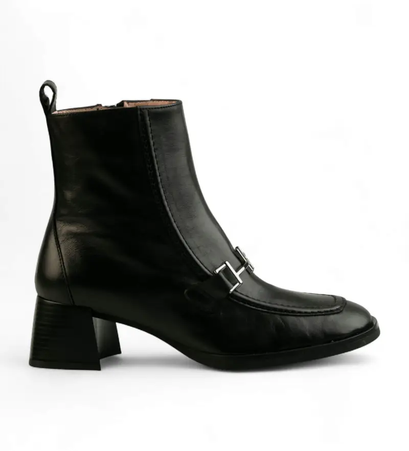 per donna. HI243727 Stivaletti neri in pelle Soho (36), Nero, 3 a 5cm, Cerniera, Casual