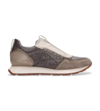 per donna HI254222 Sneakers in pelle marrone Kansas (37), Basso, Cerniera, Casual