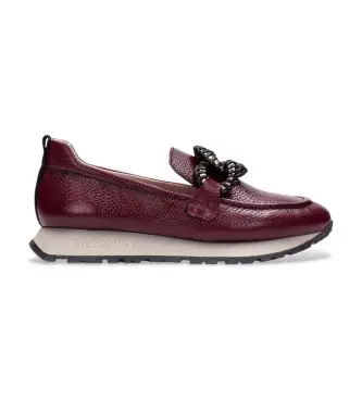 per donna HI254238 Mocassini Kansas Bolero in pelle bordeaux (40), Basso, 1 a 3 cm, Nessuno, Casual