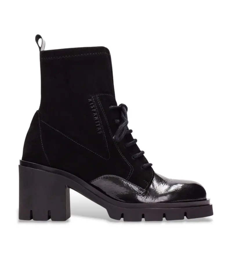 per donna. HI254281 Stivaletti alla caviglia in pelle nera Zurich Rock (36), Nero, 5 a 8cm, Cerniera, Casual