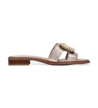 per donna HV253881 Sandali in pelle dorata Jakarta (36), Oro, 1 a 3 cm, Nessuno, Casual