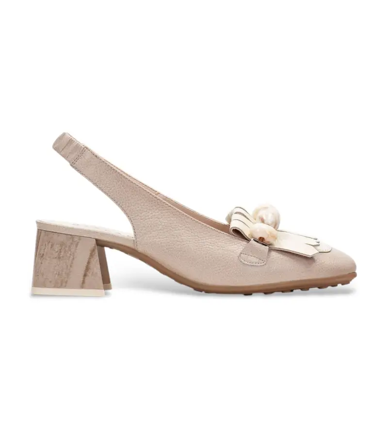 per donna HV253945 Sandali in pelle beige Hanoi (36), 3 a 5cm, Nessuno, Casual