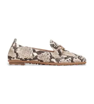 per donna HV254027 Mocassini in pelle beige Bombay (42), Basso, Nessuno, Casual, Animal Print