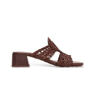 per donna HV264602 Sandali floreali marroni (36), Pelle, Marrone, 3 a 5cm, Nessuno, Casual Bronzo
