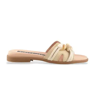 per donna HV264683 Sandali in pelle beige pietra (36), Basso, 1 a 3 cm, Nessuno, Casual