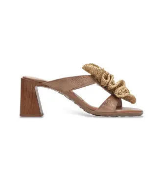 per donna HV264817 Sandali in pelle naturale marrone (36), 5 a 8cm, Nessuno, Casual