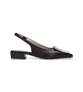per donna HV264849 Sandali Silhouette in pelle nera (36), Nero, Basso, 1 a 3 cm, Nessuno, Casual