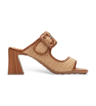per donna RHV254048 Sandali in pelle marrone Miami (38), 5 a 8cm, Nessuno, Casual