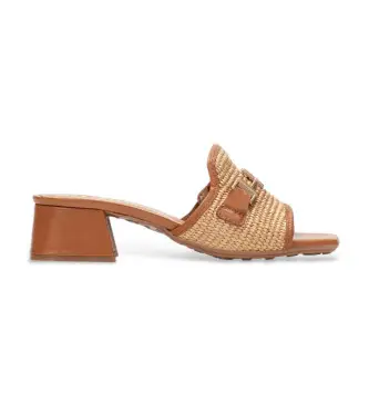 per donna RHV254071 Sandali in pelle marrone Dallas (35), 3 a 5cm, Nessuno, Casual