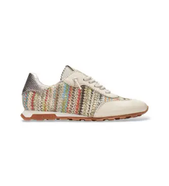 per donna RHV264596 Sneakers retrò in pelle beige (36), Basso, Stringhe, Casual