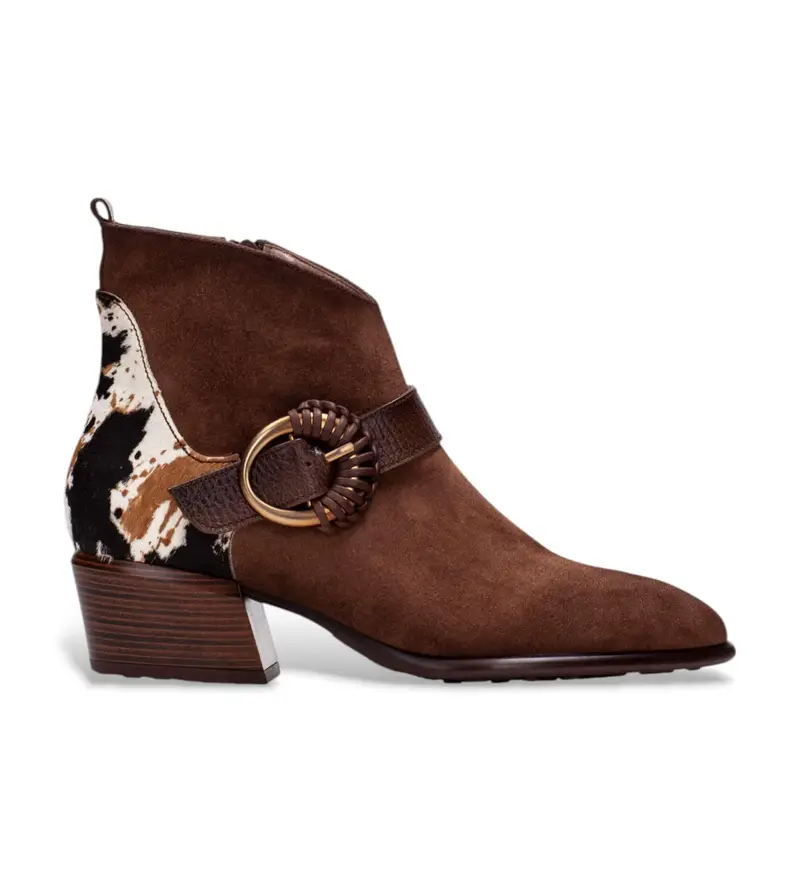 per donna ZPI254256 Stivaletti in pelle marrone Verona (36), 3 a 5cm, Cerniera, Casual