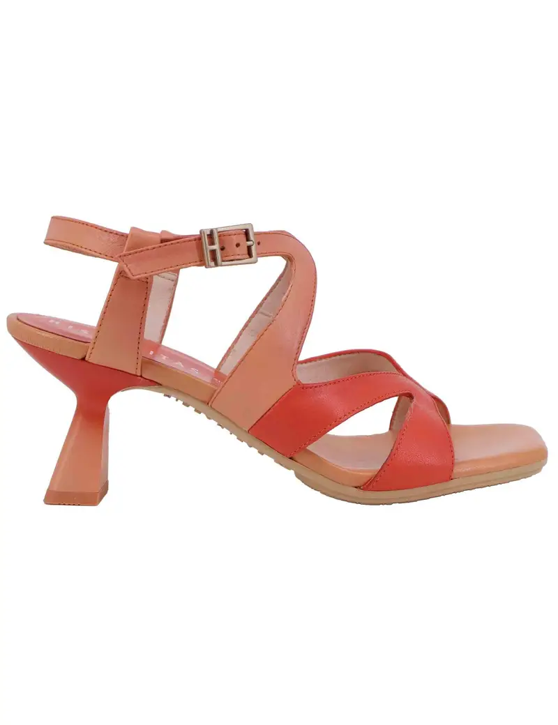 Sandali donna in pelle corallo con tacco alto Donna HV253879 C003