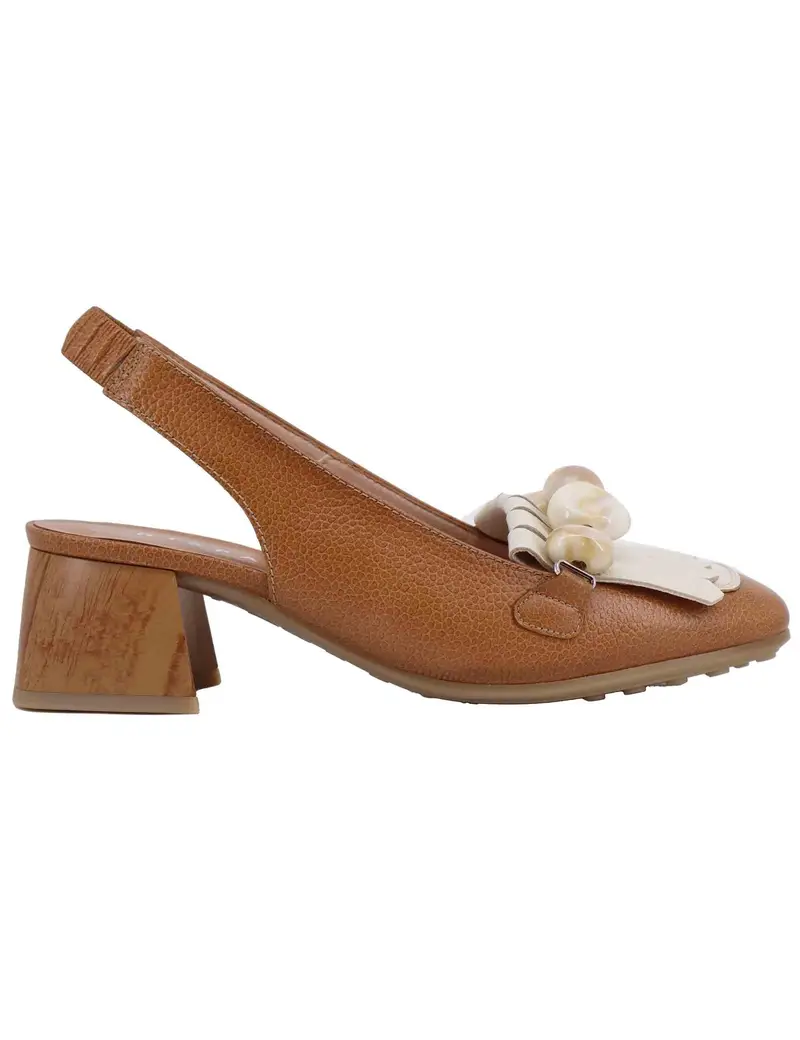 Hispanitas Slingback donna in pelle cuoio con frange Donna HV253945 C001