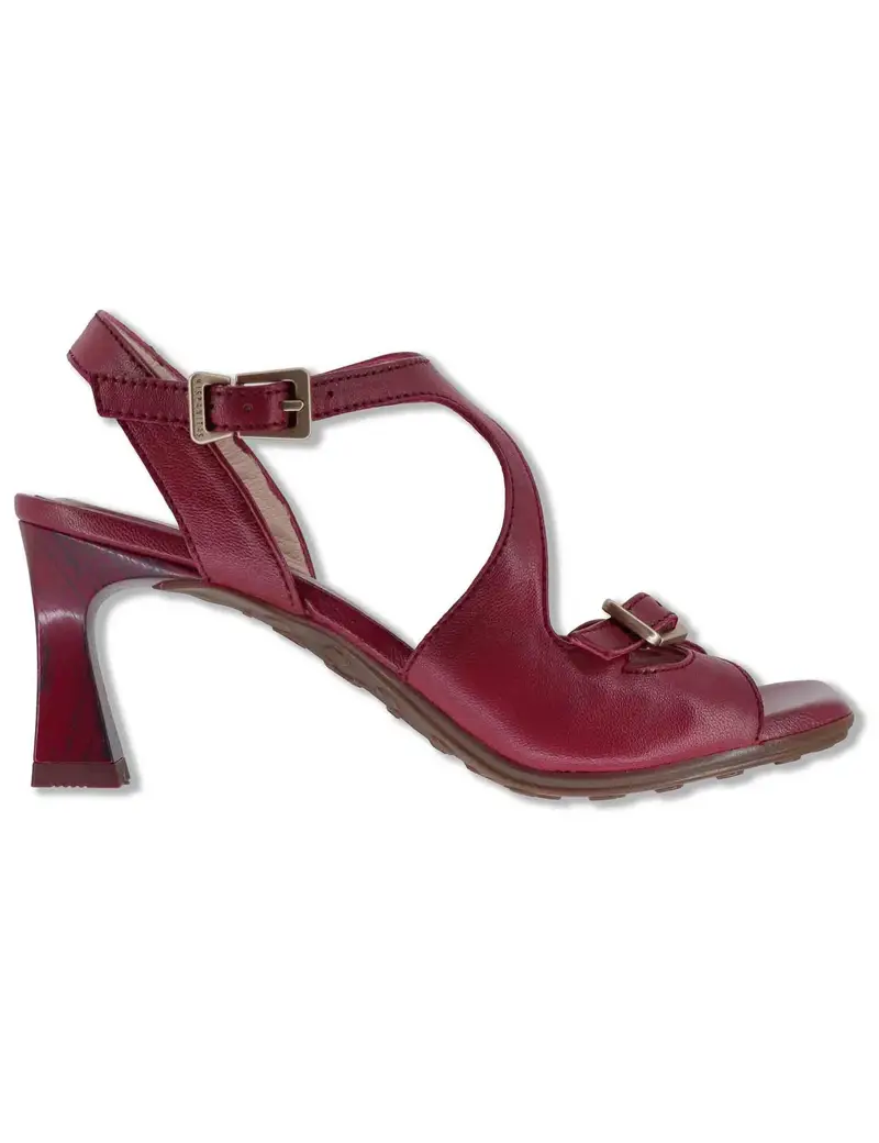 Slingback in pelle bordeaux con cinturini regolabili Donna HV264814 CEREZA