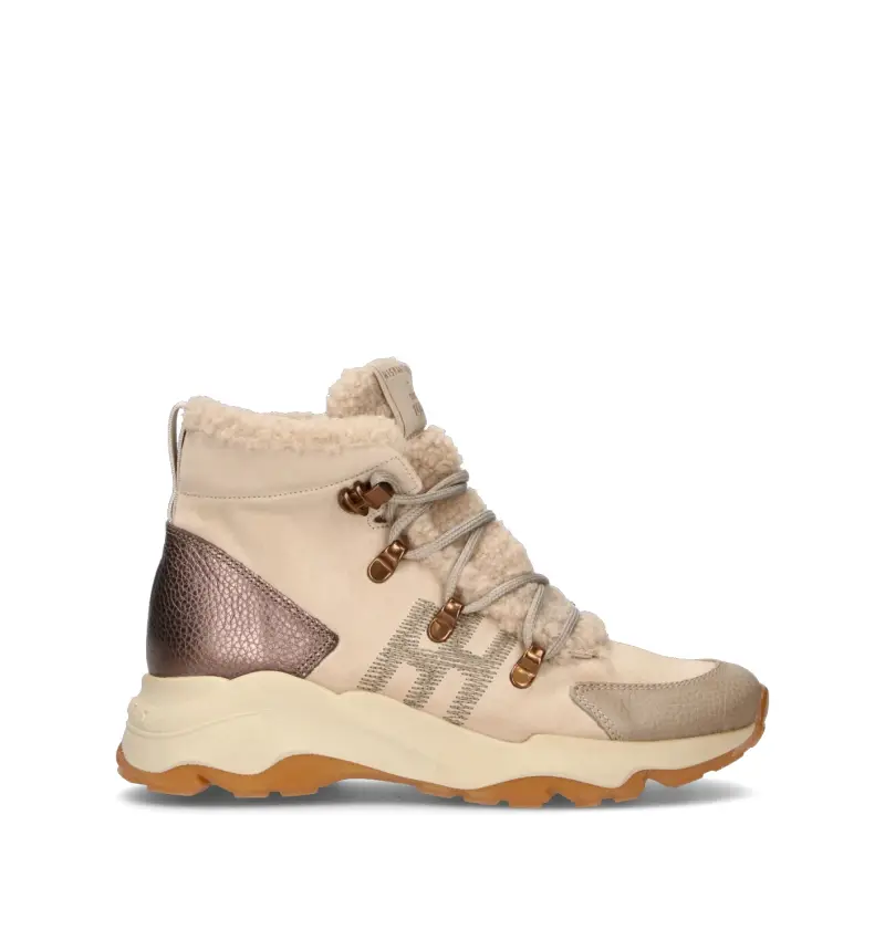 Sneaker donna beige in suede Vario