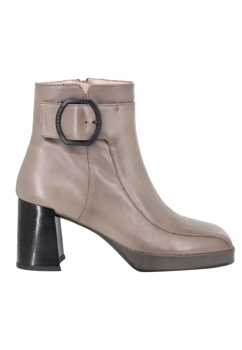 Stivaletti donna in pelle grigia con cinturino Donna HI222294 022