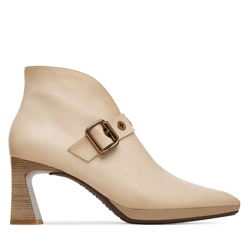 Hispanitas Stivaletti Donna Écru in Pelle