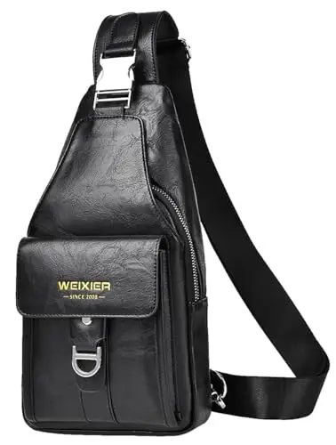 Hjkiopc Borsello Uomo Nero 2983908