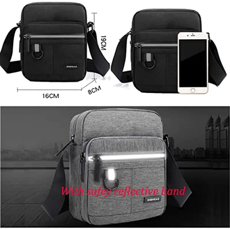 Hjkiopc Borsello Uomo Nero 815137 miniatura 2