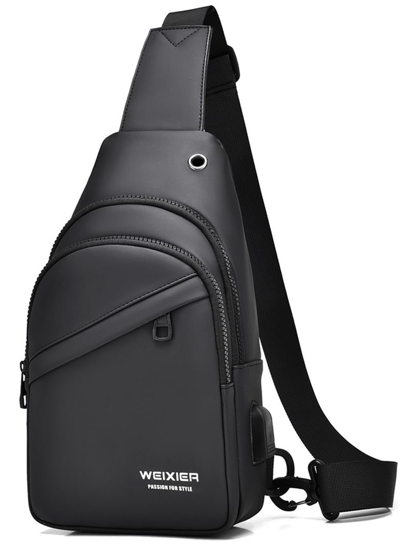 Hjkiopc Borsello Uomo Nero 52048